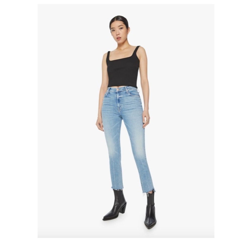 MOTHER High Waisted Looker Cropped Jeans